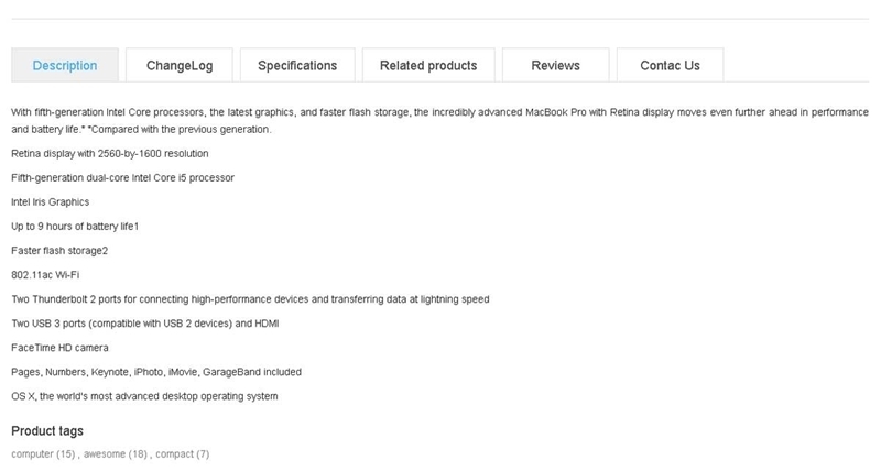 Picture of Product Tab Manager (SpeedTab)