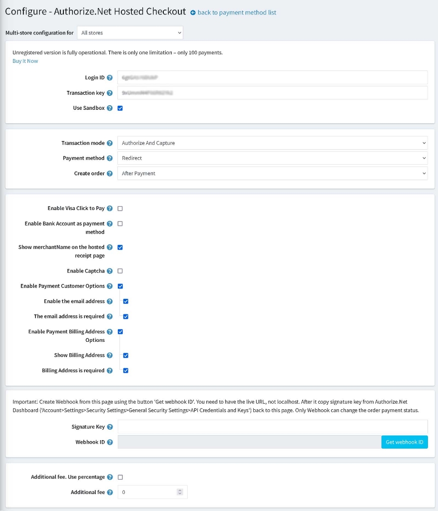 Picture of Authorize.Net Hosted Checkout